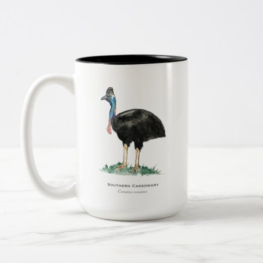 Cassowary Mug à café à deux tons (Gauche)