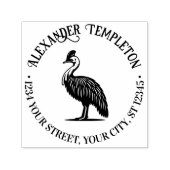 Cassowary vogel Australië Naam Retouradres Zelfinktende Stempel (Design)