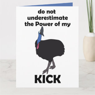 Cassowary Vogel Trapkracht Grappige Quote Kaart