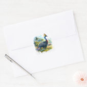 Cassowary Watercolor Art Vierkante Sticker (Envelop)