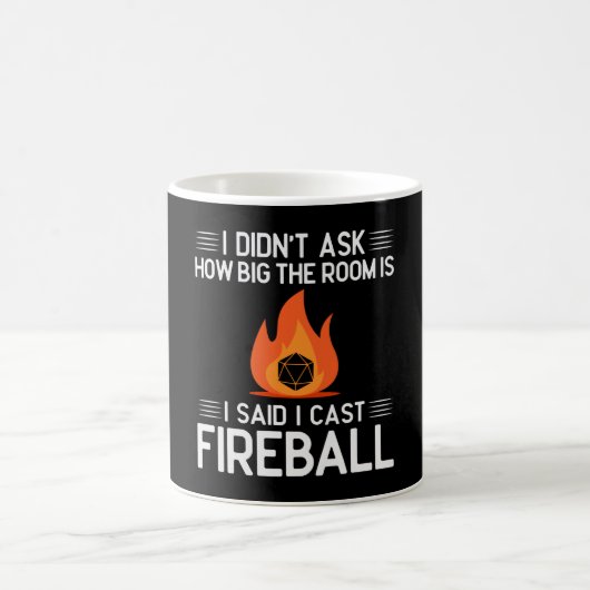 Cast Fireball Funny Gamer Geek Koffiemok (Center)