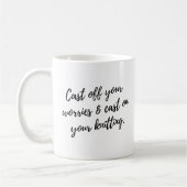 "Cast Off Your Worry" Café Mug pour les bébés (Gauche)