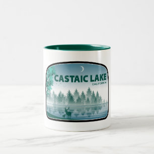 Castaic Lake California Herten Tweekleurige Koffiemok