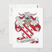 Castaneda Family Crest Briefkaart (Voorkant / Achterkant)