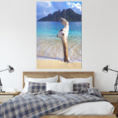 CASTAWAY HOUT 40x60 Canvas Afdruk (Insitu (Slaapkamer))