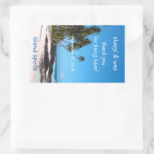 Castaway Wine Sjabloon flesetiket Rechthoekige Sticker (Tas)