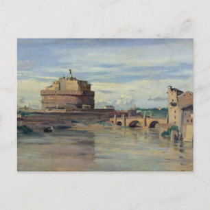 Castel Sant' Angelo en de Tiber, Rome Briefkaart