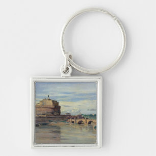 Castel Sant' Angelo en de Tiber, Rome Sleutelhanger