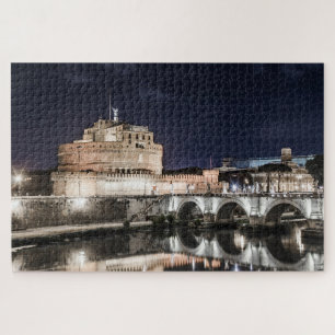 Castel Sant Angelo 's nachts in Rome Legpuzzel