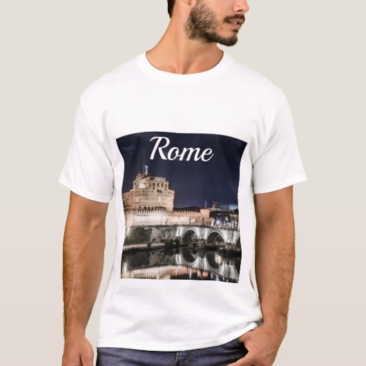 Castel Sant Angelo 's nachts in Rome T-shirt (Voorkant)