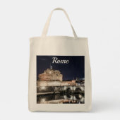 Castel Sant Angelo 's nachts in Rome Tote Bag (Achterkant)