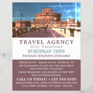 Castel Sant'Angelo, Rome, Italië, Reisbureau Flyer