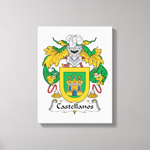 Castellanos Family Crest Canvas Afdruk