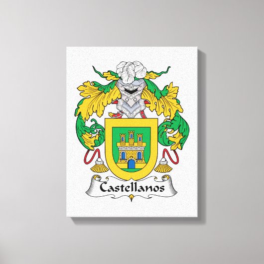 Castellanos Family Crest Canvas Afdruk (Voorkant)