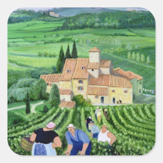 Castellina-in-Chianti Vierkante Sticker (Voorkant)
