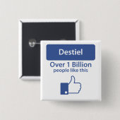 Castiel Vierkante Button 5,1 Cm (Voorkant /achterkant)