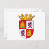 Castilla Y Leon Armoiries Carte postale (Devant / Derrière)