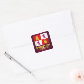 Castilla y Leon Flag Vierkante Sticker (Envelop)