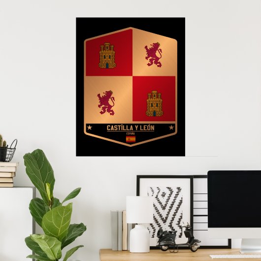 Castilla y León Poster (Thuiskantoor)