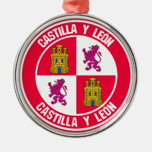 Castilla y León Round Emblem Metalen Ornament
