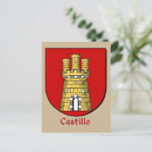 Castillo Ancestral Heraldic Shield Briefkaart (Staand voorkant)