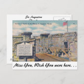 Castillo de San Marcos Briefkaart (Voorkant / Achterkant)