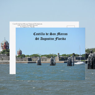 Castillo de San Marcos St Augustine Florida Reizen Briefkaart
