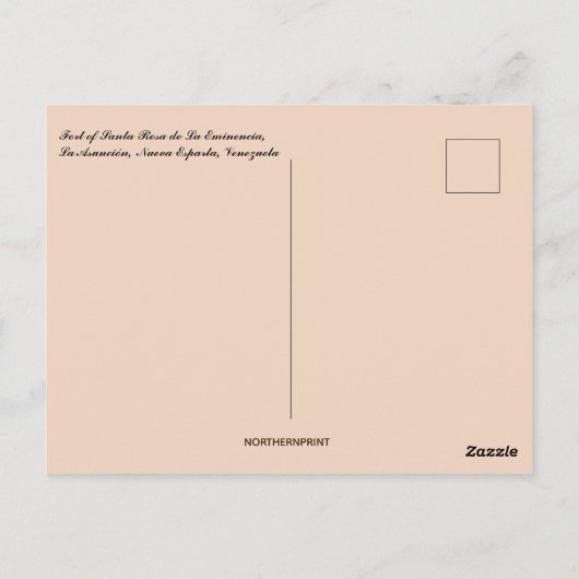 Castillo Santa Rosa Venezuela Briefkaart (Achterkant)