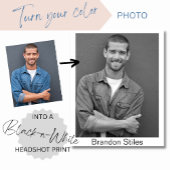 Casting Call Headshots 8x10 Black White Conversion Foto Afdruk