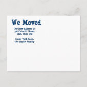 Castle Adreswijziging We verhuisden Briefkaarten (Achterkant)