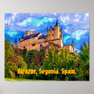 Castle Alcazar, Segovia, Spanje. Poster
