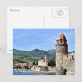 Castle and Church of Collioure in Frankrijk Briefkaart (Voorkant / Achterkant)