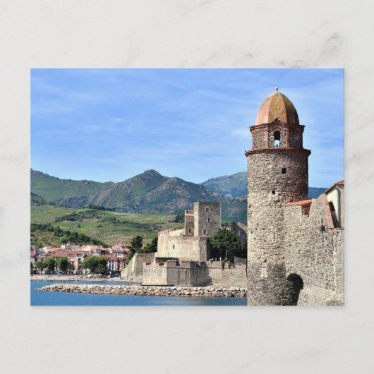 Castle and Church of Collioure in Frankrijk Briefkaart (Voorkant)