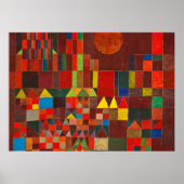 Castle and Sun, 1928, door Paul Klee Poster (Voorkant)