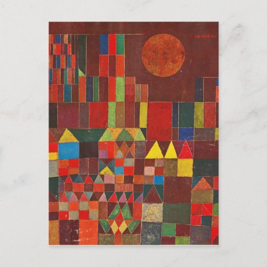 Castle and Sun, Paul Klee Expressionism Figurative Briefkaart (Voorkant)