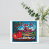 Castle Apple Label - Westbank B.C. Canada Briefkaart (Staand voorkant)