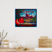 Castle Apple Label - Westbank B.C. Canada Poster (Keuken)