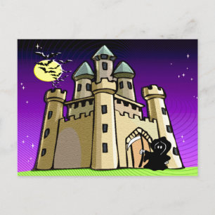 Castle Bats and Grim Reaper aan Castle Deuren Briefkaart
