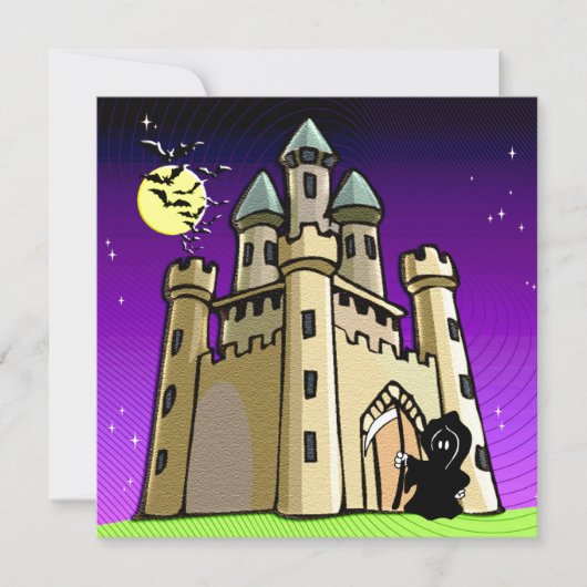 Castle Bats and Grim Reaper aan Castle Deuren Kaart (Voorkant)