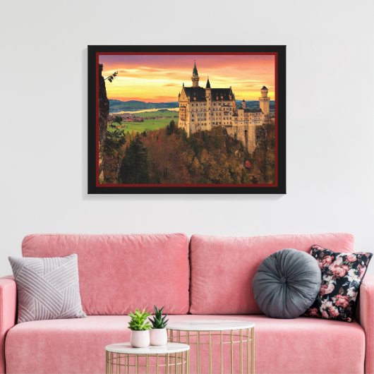 Castle bij Sunset Canvas Afdruk (Insitu (Woonkamer))