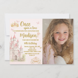 Castle & Crown Princess Invitation d'anniversaire