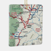 Castle Dale Utah Map Keramisch Ornament (Rechts)