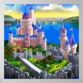 Castle Digital Fantasy Art Poster #07 (Voorkant)