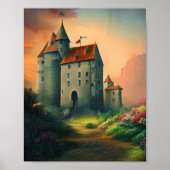Castle Digital Fantasy Art Poster #08 (Voorkant)