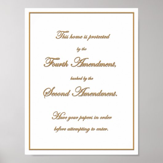 Castle Doctrine Notice Poster (Voorkant)