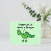 Castle Dragon Briefkaart (Staand voorkant)