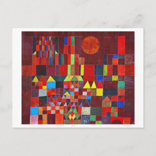 Castle en Sun, Paul Klee Briefkaart (Voorkant)