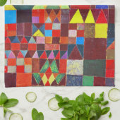 Castle en Sun, Paul Klee Theedoek (Gevouwen)