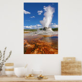 Castle Geyser Eruption Yellowstone National Park Poster (Keuken)