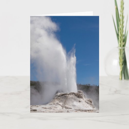 Castle Geyser Folded Wenskaart Kaart (Voorkant)
